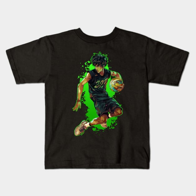 Basketball Player - Anime Shirt Kids T-Shirt by KAIGAME Art